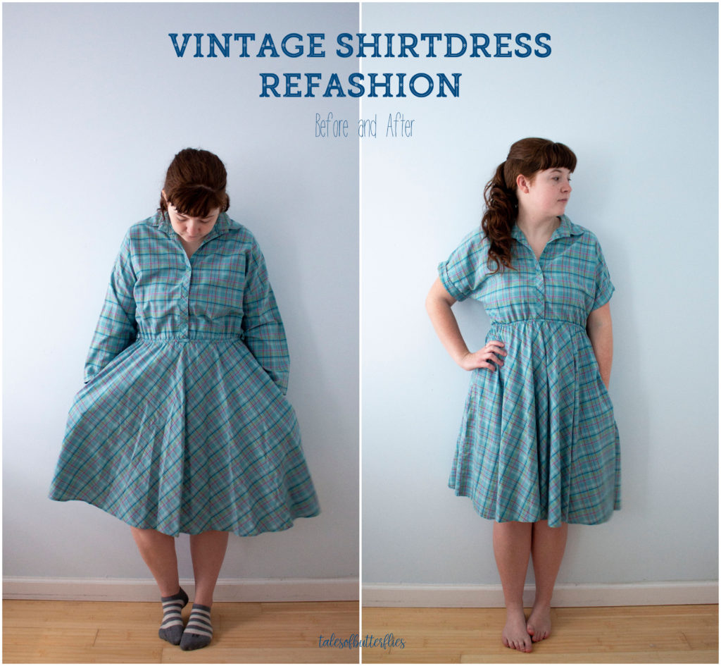 refashioned dress} before & after