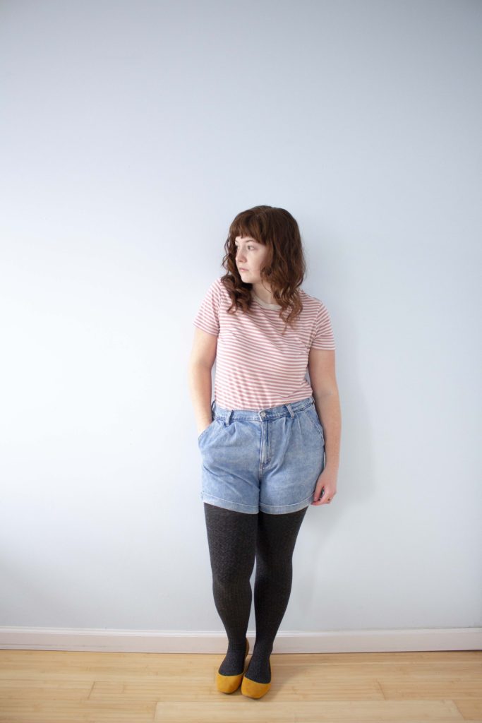 3 Ways to Style your Jean Shorts with Tights – From Rachel